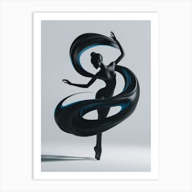 Dancer In Black And White Art Print