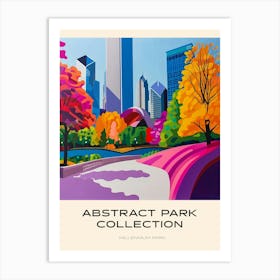 Abstract Park Collection Poster Millennium Park Chicago 1 Art Print