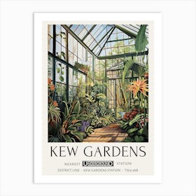 William Morris Print Kew Gardens Greenhouse Print Vintage London Art Print