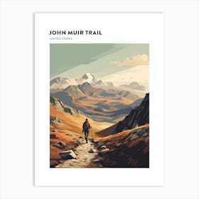 John Muir Trail Usa 1 Hiking Trail Landscape Poster Art Print