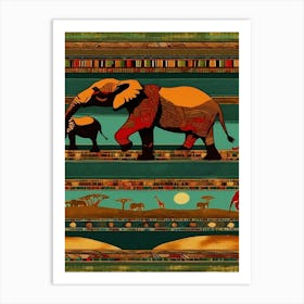 African Elephants 2 Art Print