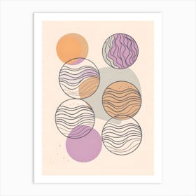 Wavy Circles Art Print