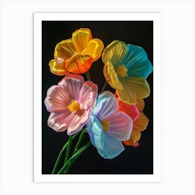 Bright Inflatable Flowers Evening Primrose 2 Art Print