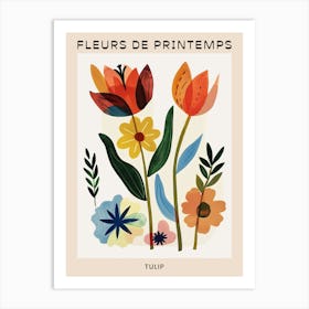 Spring Floral French Poster  Tulip 3 Art Print