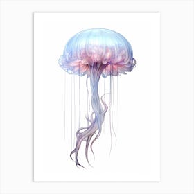 Irukandji Jellyfish Simple Watercolour 2 Art Print