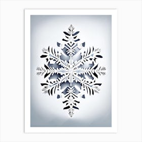 Winter, Snowflakes, Marker Art 2 Art Print