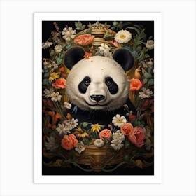 Panda Art In Mural Art Style 3 Art Print