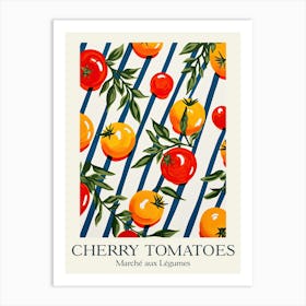Marche Aux Legumes Cherry Tomatoes Summer Illustration 3 Art Print