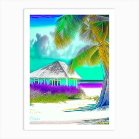 Little Cayman Cayman Islands Soft Colours Tropical Destination Art Print