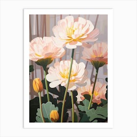 Flower Illustration Portulaca 2 Art Print