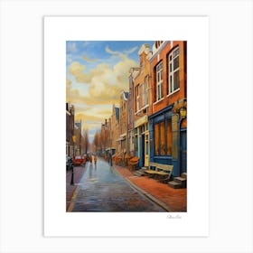 Amsterdam. Holland. beauty City . Colorful buildings. Simplicity of life. Stone paved roads.17 Art Print