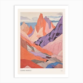 Cerro Merce Peru 3 Colourful Mountain Illustration Poster Art Print