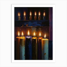 Hanukkah Candles 1 Art Print