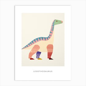 Nursery Dinosaur Art Lesothosaurus 3 Poster Art Print