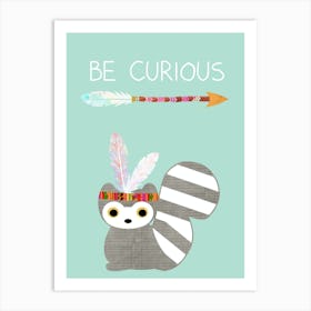 Nursery Racoon Art Print