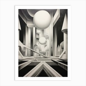 Optical Illusion Abstract Geometric 9 Art Print