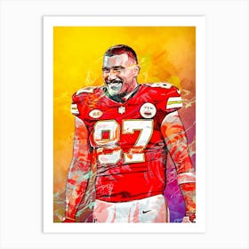 Travis Kelce Nfl Art Print