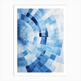 Blue Spiral 1 Art Print