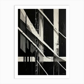 Abstract Black And White Painting 7 Art Print