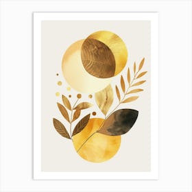 Gold Abstract Painting 6 Art Print