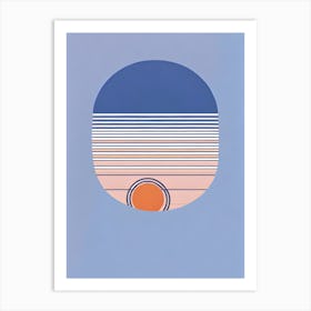 Abstract Beach Scene Sunset 2 Art Print