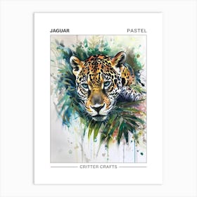 Jaguar Pastel Watercolour 3 Poster Affiche