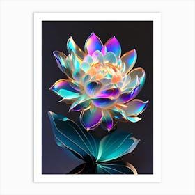 Lotus Flower Bouquet Holographic 7 Art Print