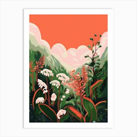 Boho Wildflower Painting Lily Of The Valley 3 Art Print