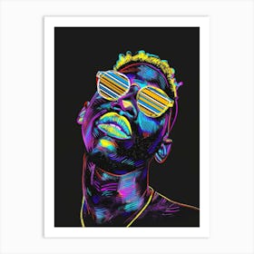 Colorful man Art Print