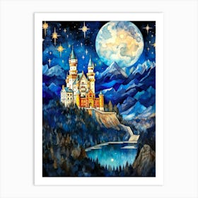Night At The Castle Art Print