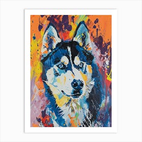 Siberian Husky Acrylic Painting 9 Art Print