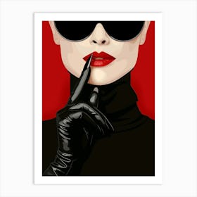 Lady In Black Art Print