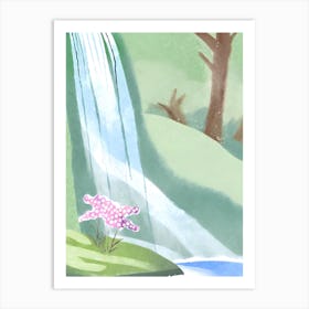 Waterfall In The Forest Art Print