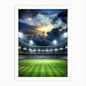 Soccer Stadium At Night 9 Art Print