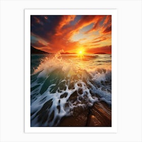 Sunset Over The Sea Art Print