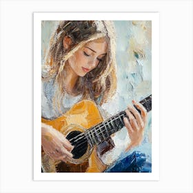 The Girl Plays The Guitar 1 Art Print