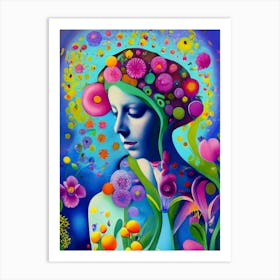 Flower Woman Art Print