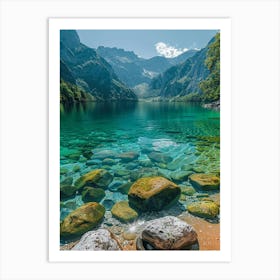 Clear Water Lake In The Mountains Art Print