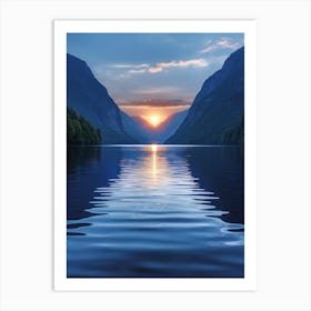 Sunrise Over The Lake Art Print