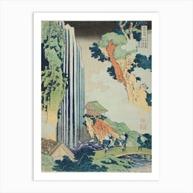 The Waterfall At Ono On The Kisokaidō Road (1832) , Katsushika Hokusai Art Print
