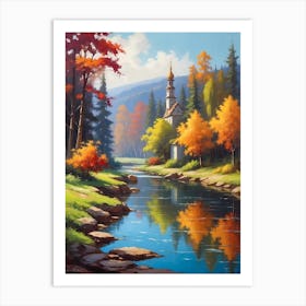 Autumn By The River 2 Art Print