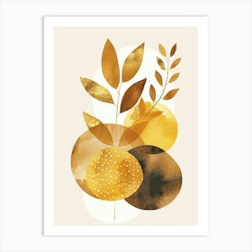 Golden Leaves 51 Art Print