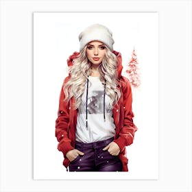 Captivating Watercolor Illustration Fall Fashion Art Print