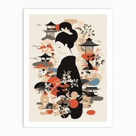 Japanese Calligraphy Illustration 10 Art Print