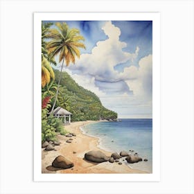 St Lucia Beach Art Print