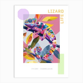 Pygmy Chameleon Modern Abstract Illustration 3 Poster Art Print