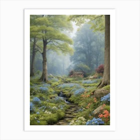 Stream In The Woods Art Print