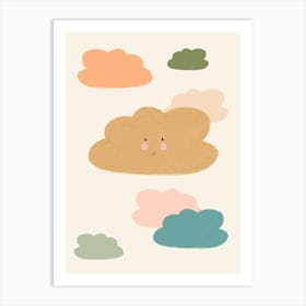 Boho Clouds Art Print