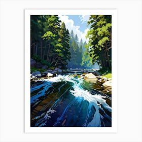 River And Trees Art Print