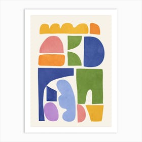 Modern Abstract Shapes 1 Art Print